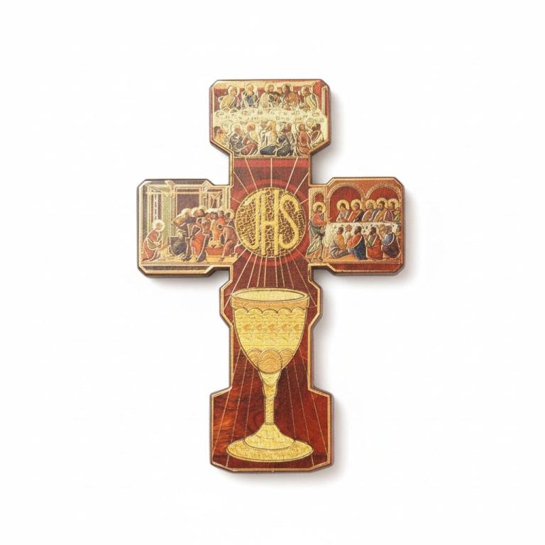 kommunionkreuz kelch ihs holz kinderzimmer
