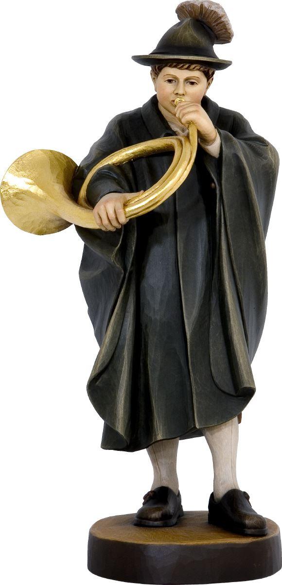 Jagdhornbläser- Color- Holz geschnitzt