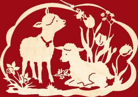 Fensterbild 2 Lämmchen 