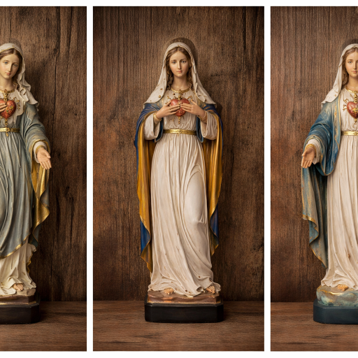 Herz Maria – holzgeschnitzte Holzfiguren