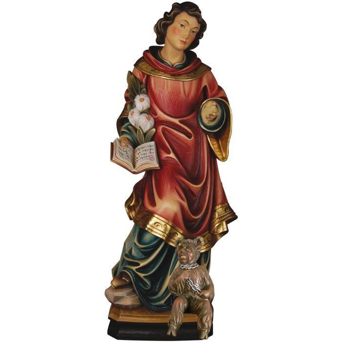 hl cyriacus mit teufel holzfigur nothelfer