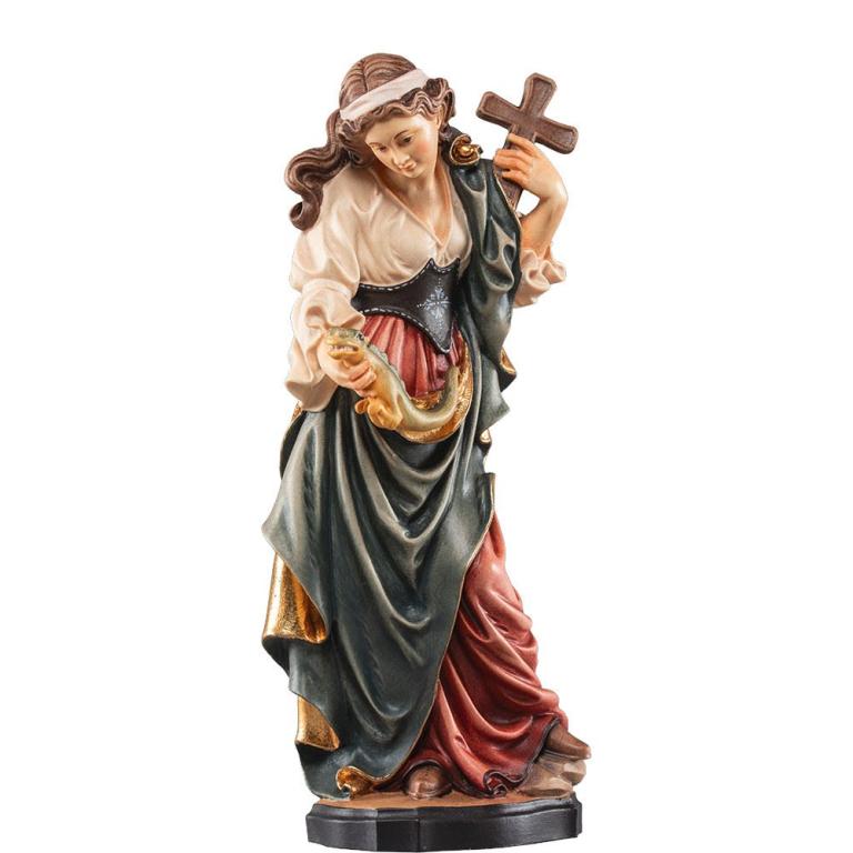 Hl. Margarethe- Holzfigur in color---