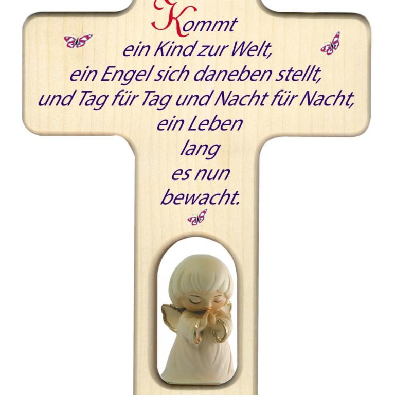 kinderkreuz kommt ein kind zur welt engel holz