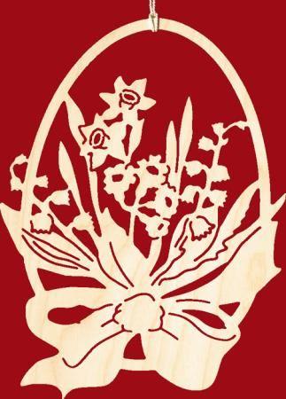 Ei mit Blume natur