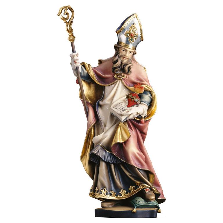 Hl. Franz von Sales mit Dornenherz – holzgeschnitzte Heiligenfigur