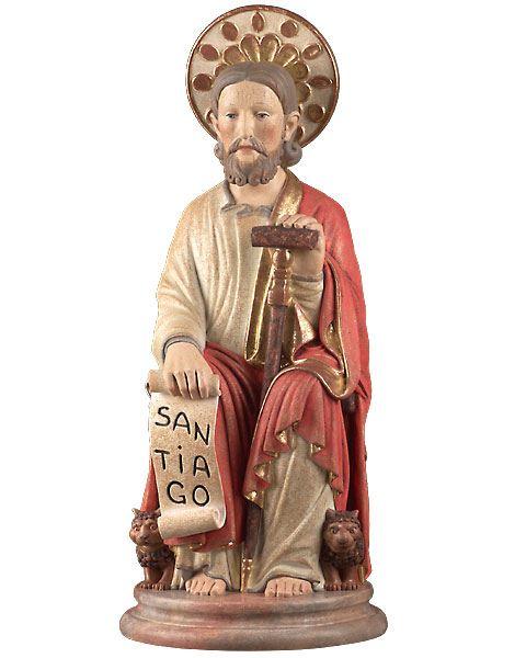 Hl. Jakobus sitzend Holzfigur holzgeschnitzt