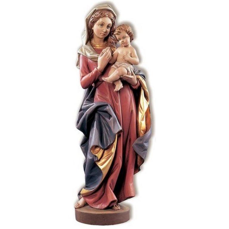 madonna vigil holz geschnitzt marienfigur modern