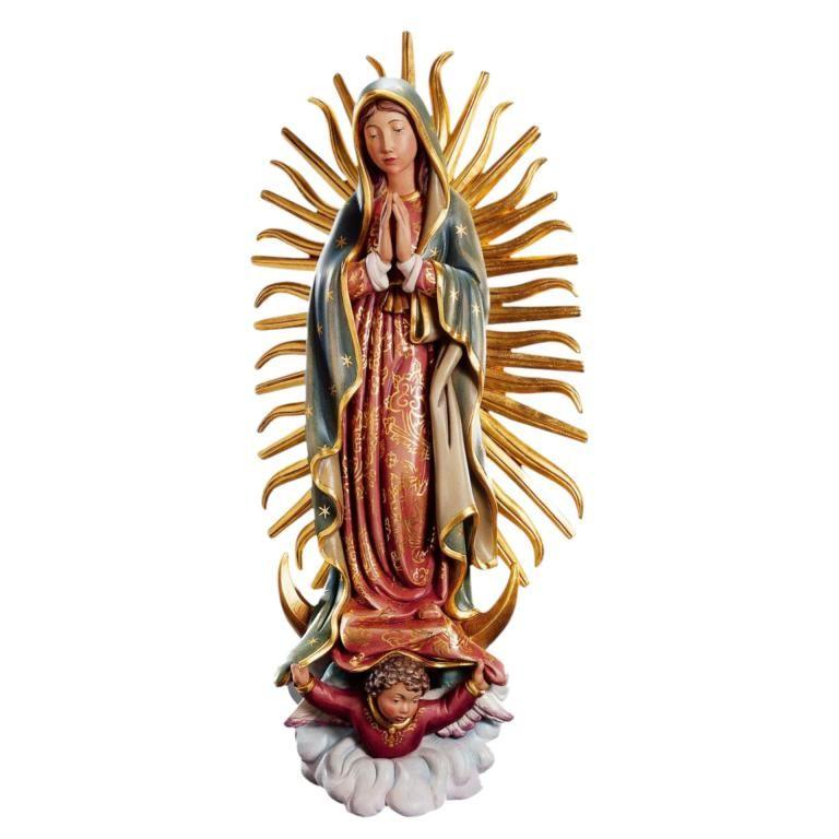 madonna von guadalupe holzschnitzerei marienfigur geschnitzt