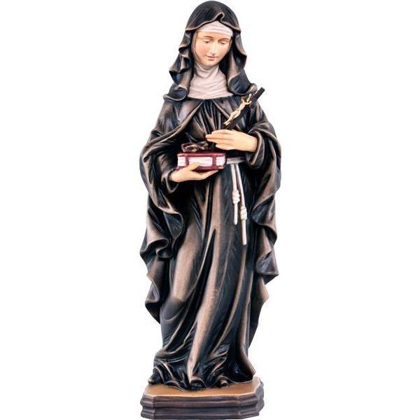 heilige antonia holzfigur geschnitzt nonne