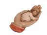 Schützende Hand liegend Mädchen- Holzfigur in Color-J563_6
